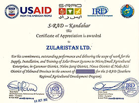 Zularistan Recommendation Provision and Installation of 300 Solar Home Systems for shopkeeper in Helmand Province in 2012