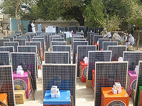 600 Solar Home Systems for Helmand donated by the Crown Prince of UAE in 2013